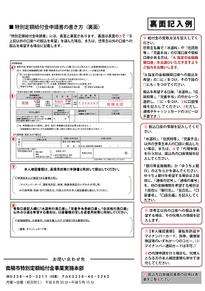 申請書の書き方裏